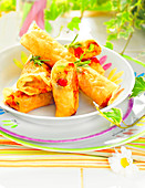 Turkish puff pastry with summer vegetables