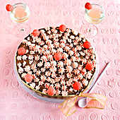 Chocolate and Tagada strawberry cake