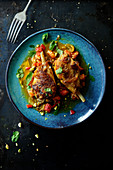 Roasted Chicken With Rhubarb