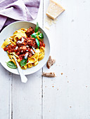 Beef Meatball Papardelle in Tomato Sauce
