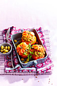 Oriental-style stuffed tomatoes