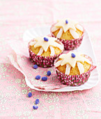 Lychee and almond paste cupscakes