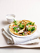 Galette with haddock and lamb's lettuce