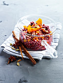 Risotto with mulled wine and dried fruit