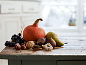 Autumn vegetables and fruits