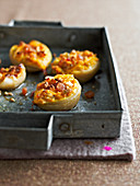 Stuffed onions with dried fruits from the oven