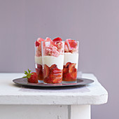 Strawberry and Turkish delight desserts