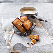 Almond Financiers and toffee milk