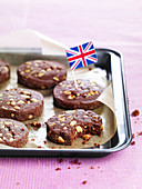 English chocolate nutty shortbreads