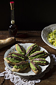 Broccoli puree and anchovy Crostinis