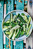 Cucumber salad with poppy seeds