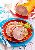 Slices of duck Galantine