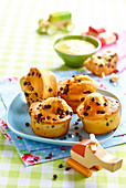 Muffins with chocolate drops