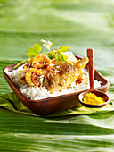 Hähnchen auf kreolische Art mit Reis