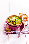 Vegetable soup with pistou