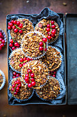 Berry and hazelnut Streusel-style muffin