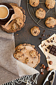 Chocolate and hazelnut buckwheat cookies