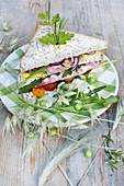 Sommerliches Clubsandwich