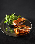 Croque with chicken liver