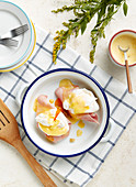 Eggs Benedict with hollandaise sauce