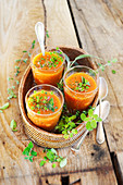 Gazpacho with tomatoes and peppers