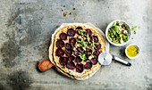 Beetroot pizza