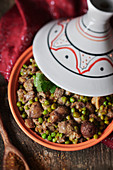 Lamb tagine with curry and chestnuts