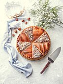 Galette De Rois with hazelnuts (Epiphany cake, France)