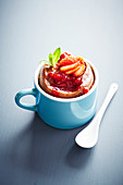 Strawberry mug cake