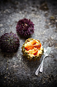 Sea urchin egg in shell