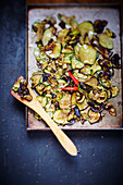 Gegrillte Zucchini und Auberginen nach Plancha-Art