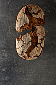 Brown raisin bread loaf