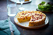 Quiche with pumpkin and mascarpone