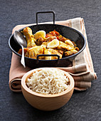 Hühnchen-Curry mit Bananen (Asien)