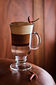 Irish coffee Mexican style with chilli pepper