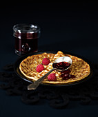 Pancake with redcurrant jelly