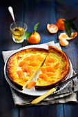 Mandarin orange and ricotta cake with orange-flavored syrup