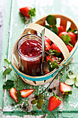 Strawberry,thyme and lemon jam