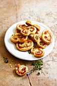 Emmental,bacon and thyme Palmiers