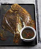 Turbot roasted with herbes