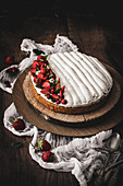 Breton shortbread strawberry meringue pie