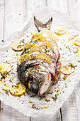 Royal sea bream with lemon and thyme