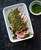 Rack of lamb with herbs