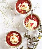 Iced rhubarb soup