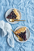 Rustic blueberry tart