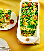 Minestrone aspic terrine