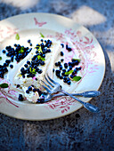 Goat cheese with blueberries