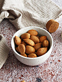 Almonds in a small bowl