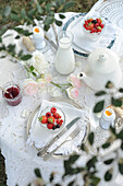 Outdoor White Brunch Table