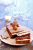 Christmas chocolate chestnut cake